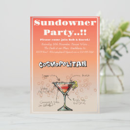 Invitation Sundowner Cosmopolitan Cocktail Party