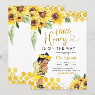 Invitation Sunflower A Little Honey est en route baby shower