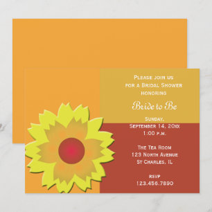 Invitation Sunflower Couleur Bloc de douche nuptiale Invitati