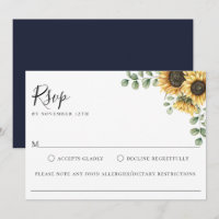 Sunflower Floral Mariage Allergie alimentaire Cart