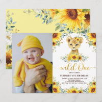 Sunflower Lion Cub Wild Un 1er anniversaire Photo