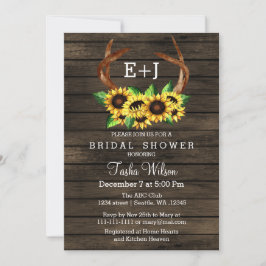 Invitation Sunflowers Antlers Country Chic Fête des mariées