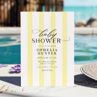 Sunny Yellow Stripe Baby shower neutre genre