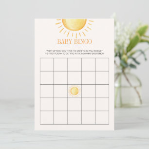 Invitation Sunshine Baby shower Jeu de Bingo