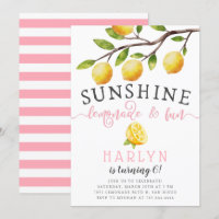 Sunshine Lemonade et Fun Girl's Birthday Party