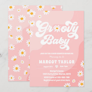 Invitation Super Baby Daisy Boho Hippy Vibes Baby shower