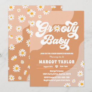 Invitation Super Baby Daisy Boho Hippy Vibes Baby shower dans
