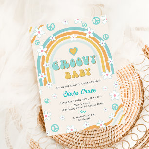 Invitation Super Baby Rainbow Baby shower Party