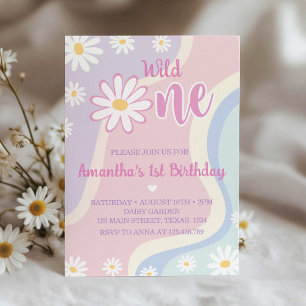 Invitation super Boho Daisy 1er anniversaire