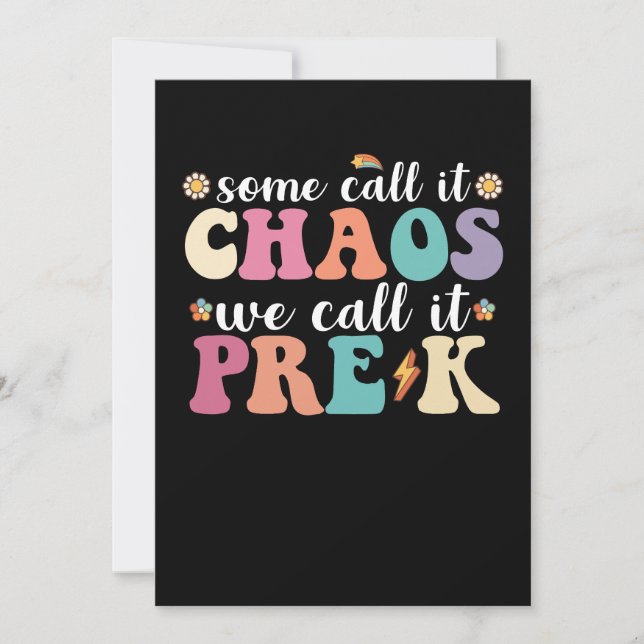 Invitation Super Certains L'Appelent Chaos Nous L'Appelons Pr (Devant)