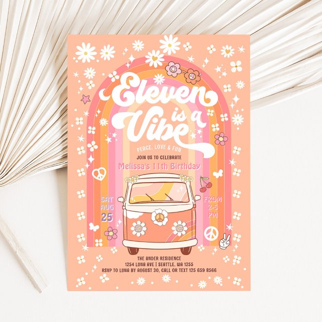 Invitation Super Eleven est un Vibe Van Bus 11e anniversaire (Créateur téléchargé)