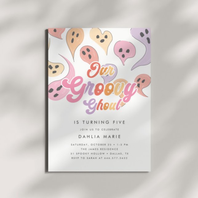 Invitation Super Ghoul Filles Éffrayantes Halloween Anniversa (Créateur téléchargé)