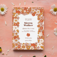 Super Hippie Floral Rose Orange Baby shower