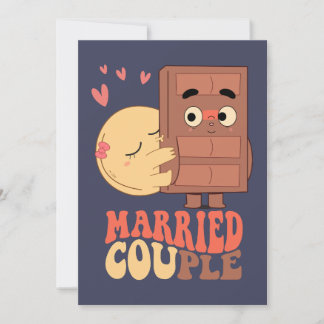 Invitation Super Marié Couple Pancake Chocolat Amour