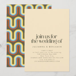 Invitation Super Mood rétro les années 70 esthétique Olive Gr