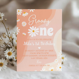 Invitation super One Daisy 1er Anniversaire