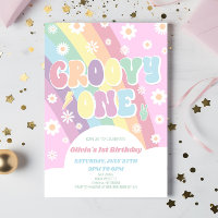 Super One Rainbow Daisy Retro 1er anniversaire