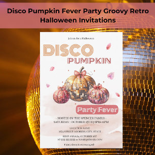 Invitation Super Retro Disco Citrouille Halloween fêter Fièvr