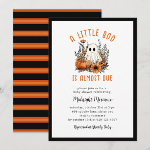 Invitation Super Un Petit Baby shower Boo Halloween