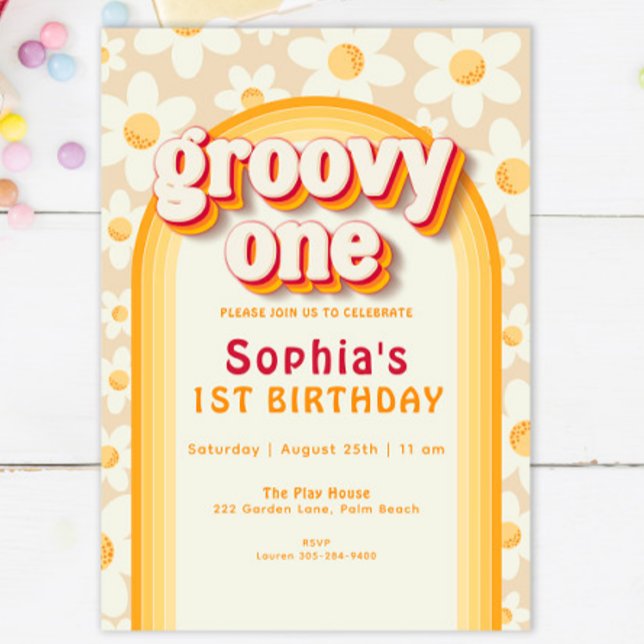 Invitation super un premier anniversaire | Boho Da (Créateur téléchargé)
