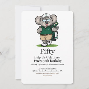 Invitation Superbe célébration d'anniversaire de koala