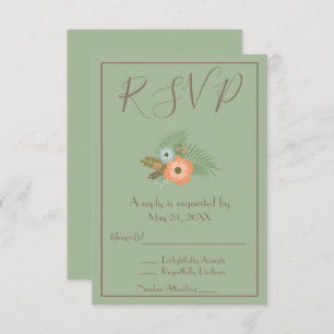 Invitation Superbe RSVP vert
