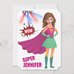 Invitation Superhero Awesome Unique Anniversaire Extraordinai