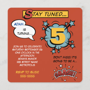 Invitation Superhero Smash !