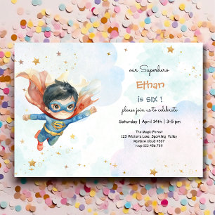 Invitation Superhero superboy anniversaire de enfant