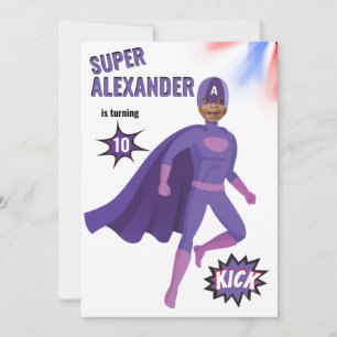Invitation Superhero unique Extraordinaire garçon Fabuleux an