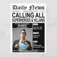 Superhéros ou vilains fête d'anniversaire Superher