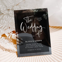 Superposition moderne en noir et blanc | Mariage p