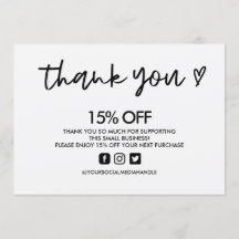 Support en Merci noir et blanc