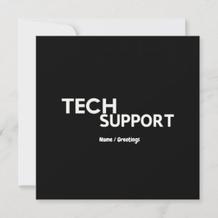 Invitation Support technique Humour Drôle Geeky Dons pour les