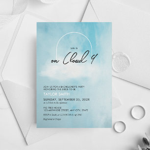 Invitation Sur Cloud 9 Bachelorette Party Thème