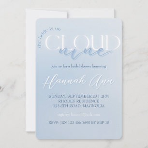 Invitation Sur Cloud Neuf Fête des mariées