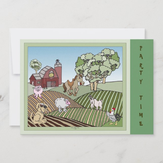 Invitation Sur La Ferme (Devant)