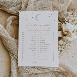 Invitation Sur la lune serait maman plutôt Baby shower jeu