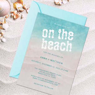 Invitation Sur La Plage Aquarelle Tropicale