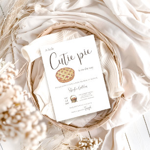 Invitation sur le Baby shower à tarte Cutie