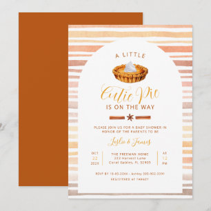 Invitation sur le Baby shower à tarte Little Cutie