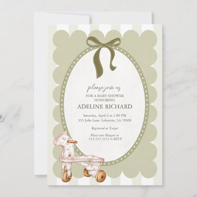 Invitation sur le Baby shower neuronal de genre vi (Devant)