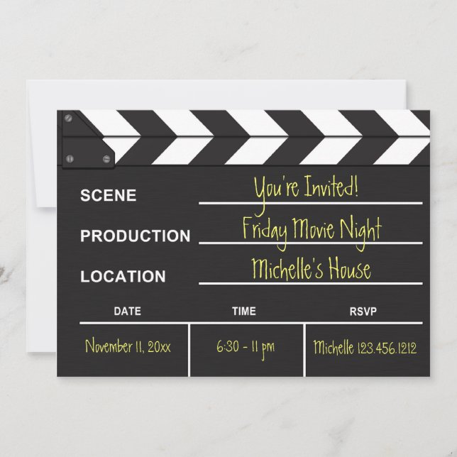Invitation sur le plateau de tournage nocturne (Devant)