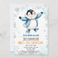Invitation sur le thème de la glace de patinage de