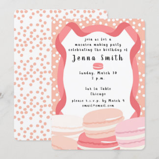 Invitation sur le thème des Macarons