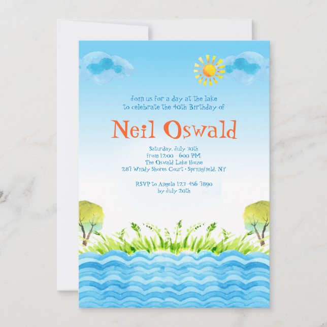 Invitation Sur l'invitation du lac (Devant)