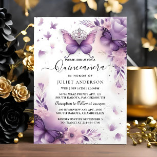 Invitation Sur Royal Gold Tiara Lilac Lumière Violet Quincean