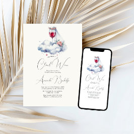 Invitation Sur Vin Cloud Shower de Mariage