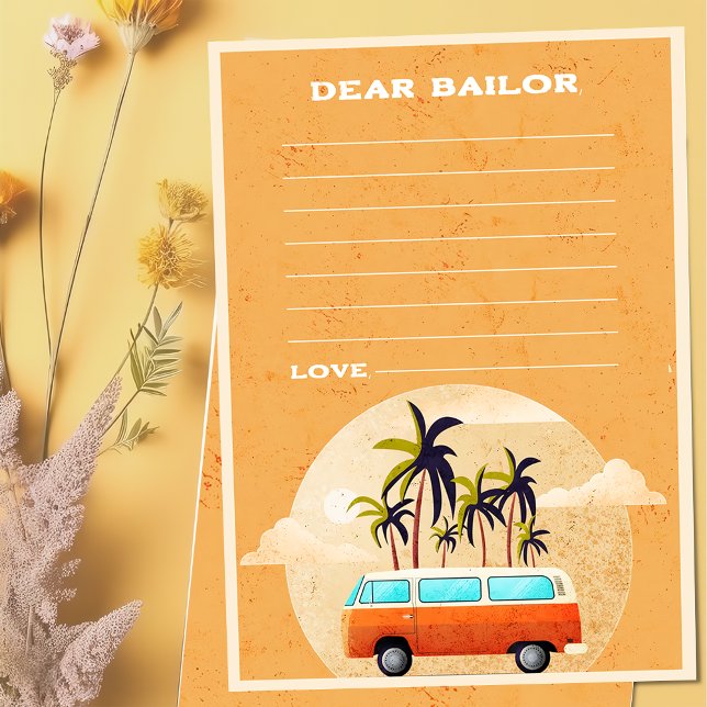 Invitation Surf Beach Anniversaire Fête Heure Capsule Note Ca (Créateur téléchargé)