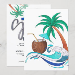 Invitation Surf d'été Plage vacances Anniversaire Fête